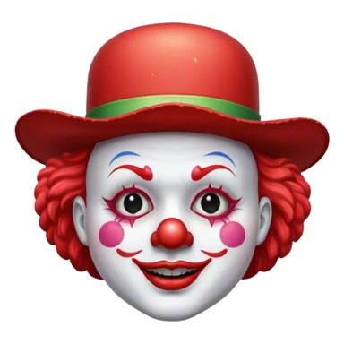 red glitter clown retarded sticker