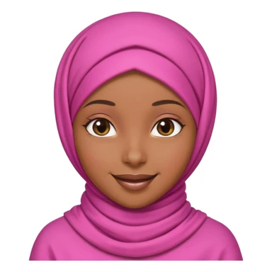 Brownskin black girl with pink hijab sticker