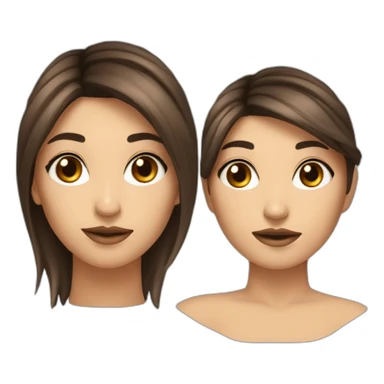 Une brune aux cheveux long entrain de se maquiller les yeux  sticker