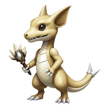 Shiny Exotic Excessive Mysterious Cubone-Marowak-Pokémon-Fakémon-hybrid-creature (full body) sticker