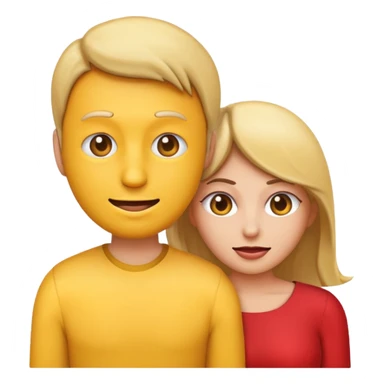 An emoji man behind an emoji women in a way that it seems that he's giving her backshots sticker