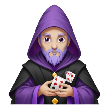 black purple wizard gambling sticker