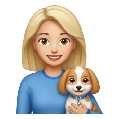 model with pet sticker