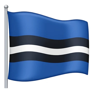 Bandera con tres líneas  arriba con azul oscuro el medio blanco y  abajo negro sticker