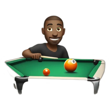 man playing 8 ball pool sticker