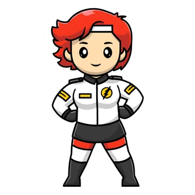 Female superhero band director sticker