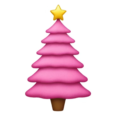 A pink Christmas tree sticker