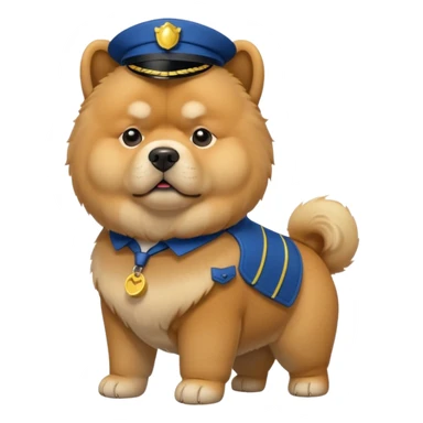 Chow Chow dog as a security guard sticker