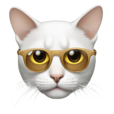 A cat pretending to be Jon Lennon  sticker