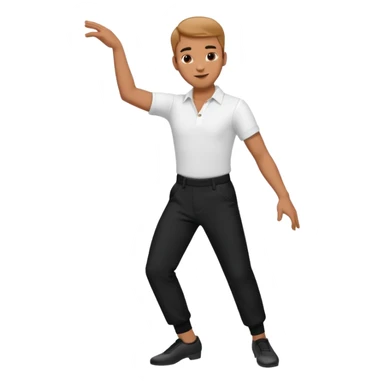 MALE CHOREOGRAPHER DANCING TAP WITH PANTS AND SHIRT sticker