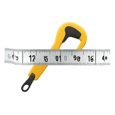a white measuring tape sticker