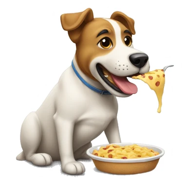 Un perro comiendo  sticker