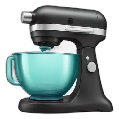 Stand mixer with glass bowl sticker