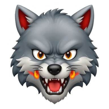 Tráeme una imagen de un lobo enojado estilo gamer sticker