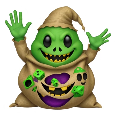 create Oogie boogie From nightmare before Christmas As Emojis that don’t already exists. sticker