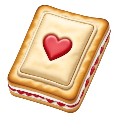 Frosted Toaster strudel pastry with hearts sticker