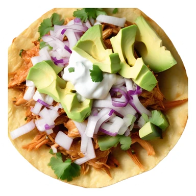 Shredded Chicken Tinga Tostada sticker