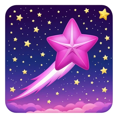 purple-pink shooting star sticker