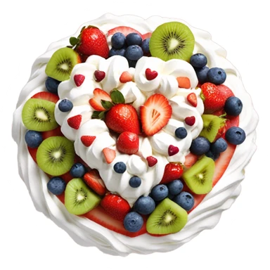 Heart shaped pavlova sticker