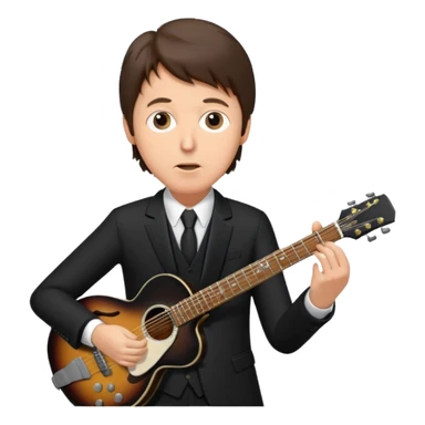 Paul McCartney playing guitar black suit sticker