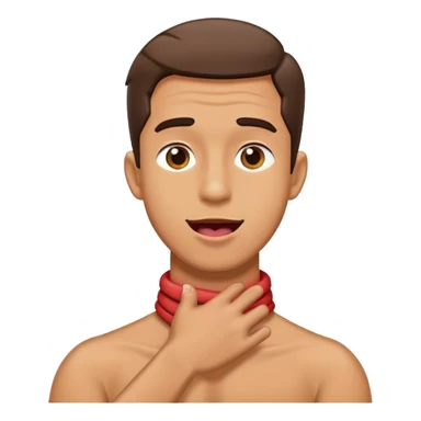 Man crossing arms on neck with tongue out sticker