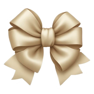 ￼ beige Christmas bow sticker