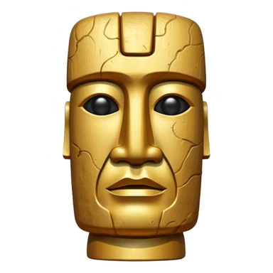 🗿 Gold moai sticker