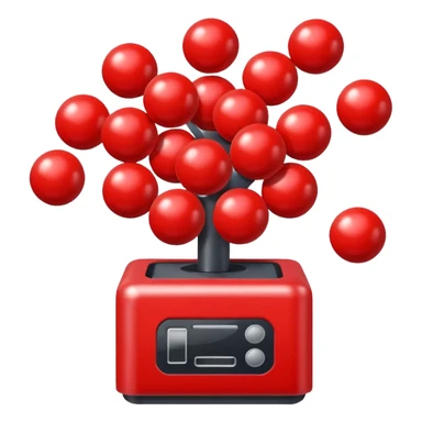 red gacha machine balls sticker