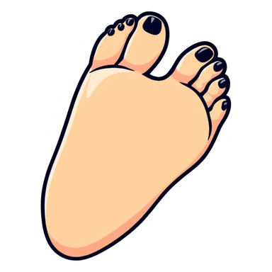 colorful foot with toes widely splayed out sticker