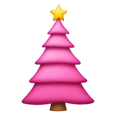 A pink Christmas tree  sticker