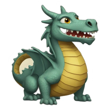 medieval dragon sticker