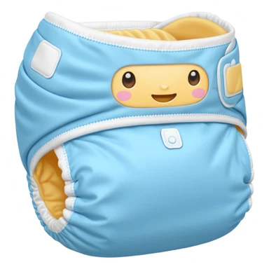 baby diaper blue inside sticker