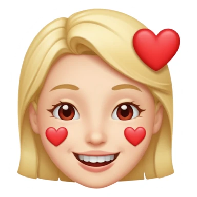 smiling face with hearts, winking sticker