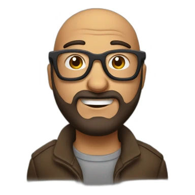 Gros sacha kadoch brun à lunette sticker