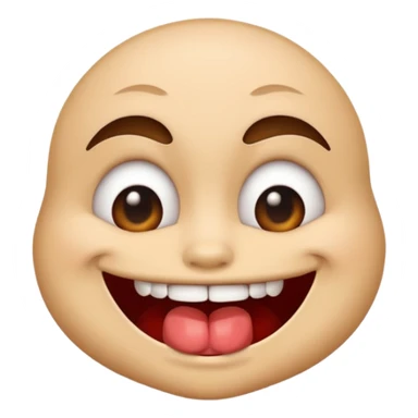 naughty looking emoji, biting lower lip, cheeky sticker