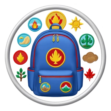 A backpack patch sticker