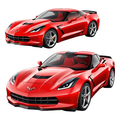 Chevrolet Corvette - Chevrolet (Model Year: 2022) (Iconic colour: Red) sticker