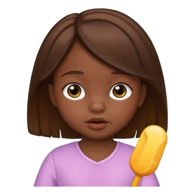 Boss black girl baby with brown hair  sticker