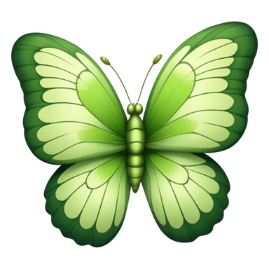matcha green butterfly sticker