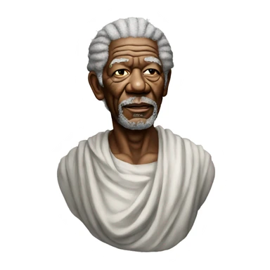 Morgan freeman as the Greek statue the david sticker