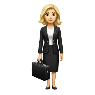 white woman holding black briefcaseite  sticker