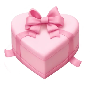 heart shaped pastel pink cake with ribbon bows  sticker
