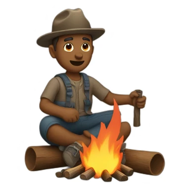 campfire man sticker