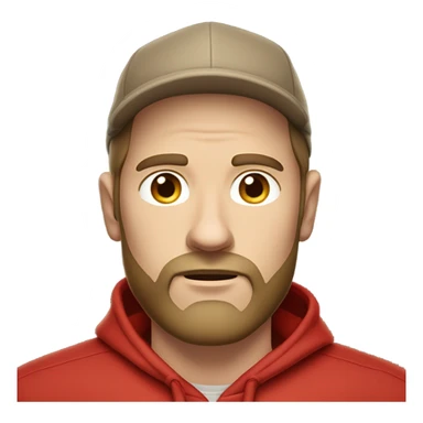 Leonardo da Vinci bored handsome white guy with a salt and pepper beard and brown longer hair wearing a red Nike hoodie  and a light brown hat sticker