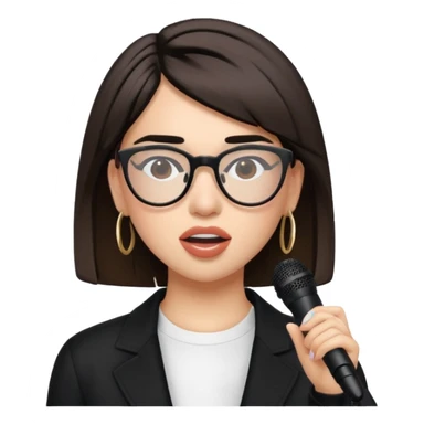 dua lipa with glasses singing  sticker