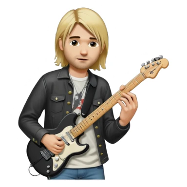 KURT COBIN/NIRVANA NO SHOW DE ROCK COM A GUITARRA ELETRICA sticker