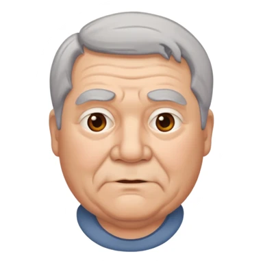 señor muy mayor gordo pelo gris sin bigote  sticker