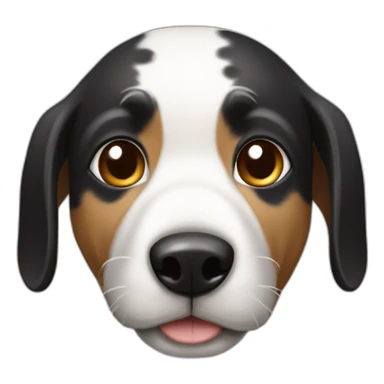 Perro ratonero blanco marrón y negro sticker