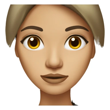 Woman lawyer with long brown hair and light olive skin and brown eyes and long eyelashes sticker