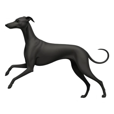 Silouhette of a Greyhound running sticker